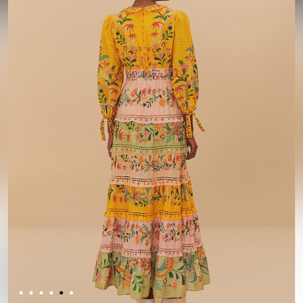 FARM RIO‼️‼️ Mixed Delicate Flowers Long Sleeve
Maxi Dress‼️ - Picture 3 of 10